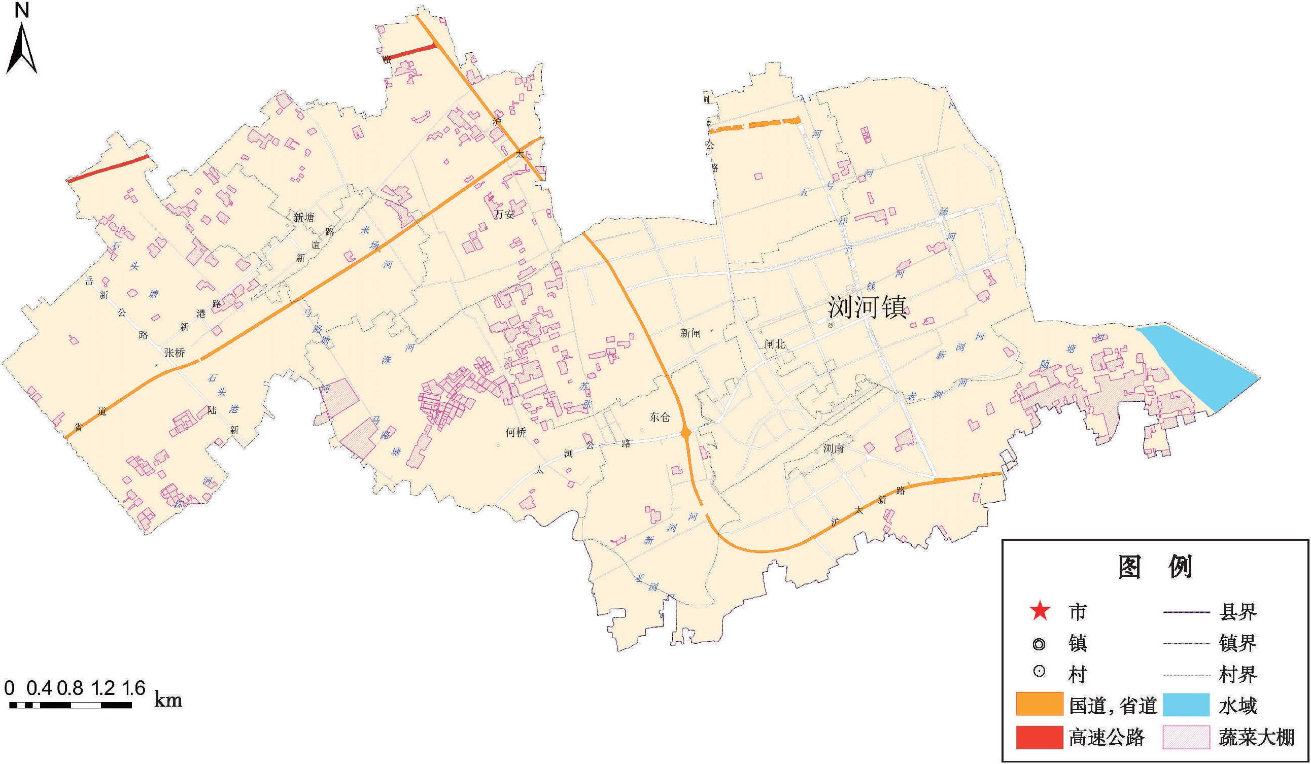 太仓市浏河镇蔬菜大棚分布图